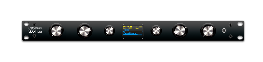 FX UNIT DJ SYNTHESIZER RACK, Multi effector, Stackable STEREO effects, Analog ZERO Latecy, 3 DELAY stages (Max time 4.000ms) w/ TAP tempo, TAPE DELAY, PING-PONG DELAY, 2 REVERB stages (Freeverb or Acoustic), DROP (Automatic Drop Maker), GRANULAR, BITCRUSHER, LFO and VCF, FLANGER, PHASER, HiPass/LowPass FILTERS with 5db RESONANCE (total cutoff) moduable by LFO., MOOG LADDER FILTER modulable by LFO, COMPRESSOR, SURROUND, Microcontrolled SYNTHESIZER, Pink / White NOISE, DRUMS Synth, Synthesizer FM / AM (2 VCO), Waveform: SINE, SAWTOOTH / REVERSESQUARE, TRIANGLE, PULSESAMPLE HOLD, Full MIDI mapping, Sync to the beat with MIDI Clock, Internal EEPROM (editable presets), OLED Display, 4 POTS, 2 ENCODER 18 pulses with SWITCH button, Switch Efx / Synth, Audio LINE IN / OUT JACK, MIDI IN / OUT JACK 3,5 mm, USB for MIDI (class compliant) and POWER, RACK MOUNT 1U, MADE IN ITALY 